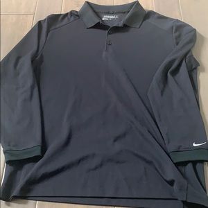 Nike Black Long Sleeve Polo